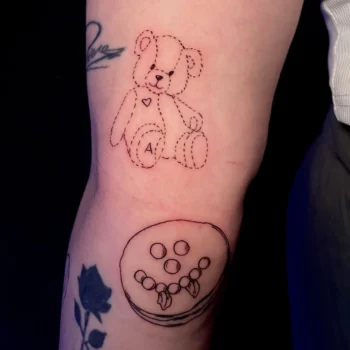 Oso peluche con panqueque