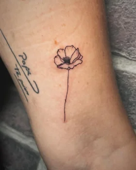 Tallo de flores línea fina